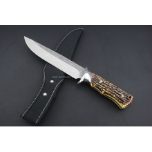 Couteau de chasse aux poignées d&#39;os de bœuf (SE-0435)